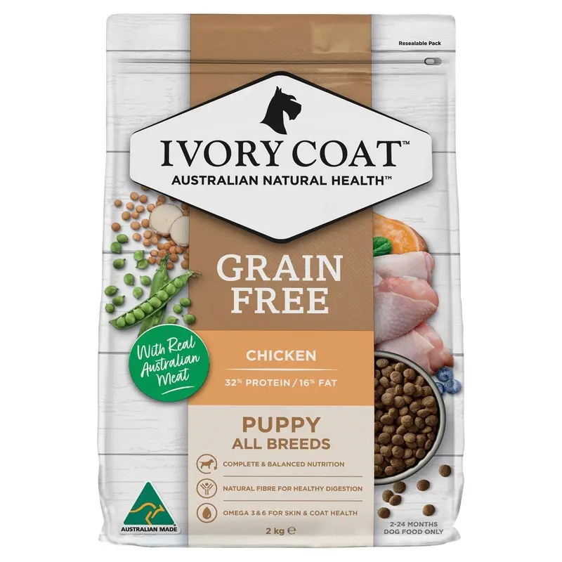 Ivory Coat Grain Free Chicken Puppy Dry Food 2kg :->>