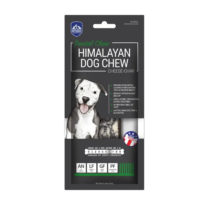 Himalayan Pet Supply Yaky Cheese Chew Charcoal Dog Treat Extra Large :->>