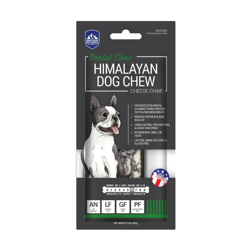 Himalayan Pet Supply Yaky Cheese Chew Charcoal Dog Treat Medium :->>