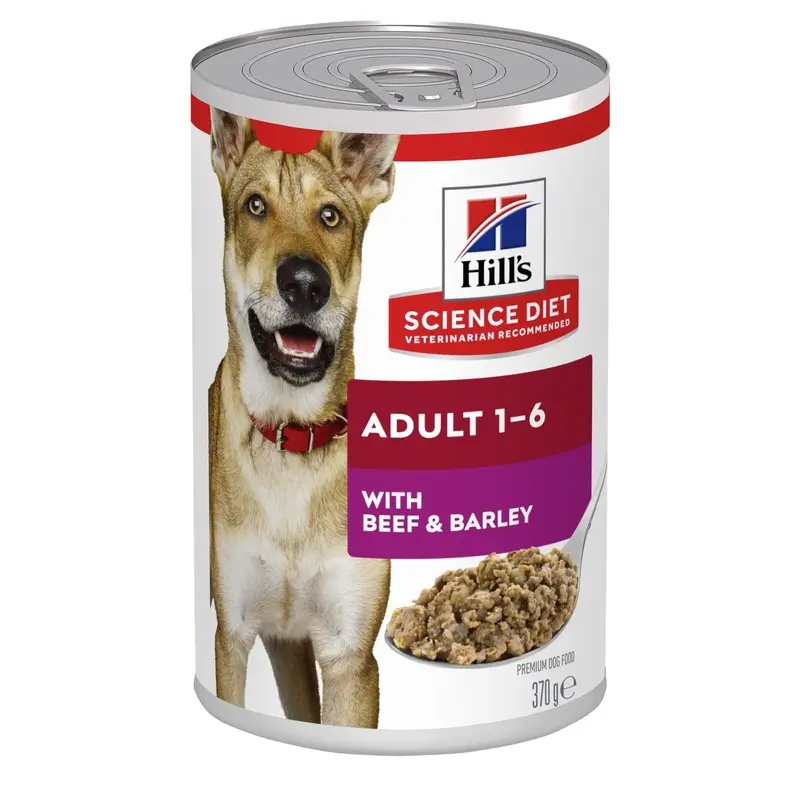 Hills Science Diet Adult Beef and Barley Canned Dog Food 363g :->>