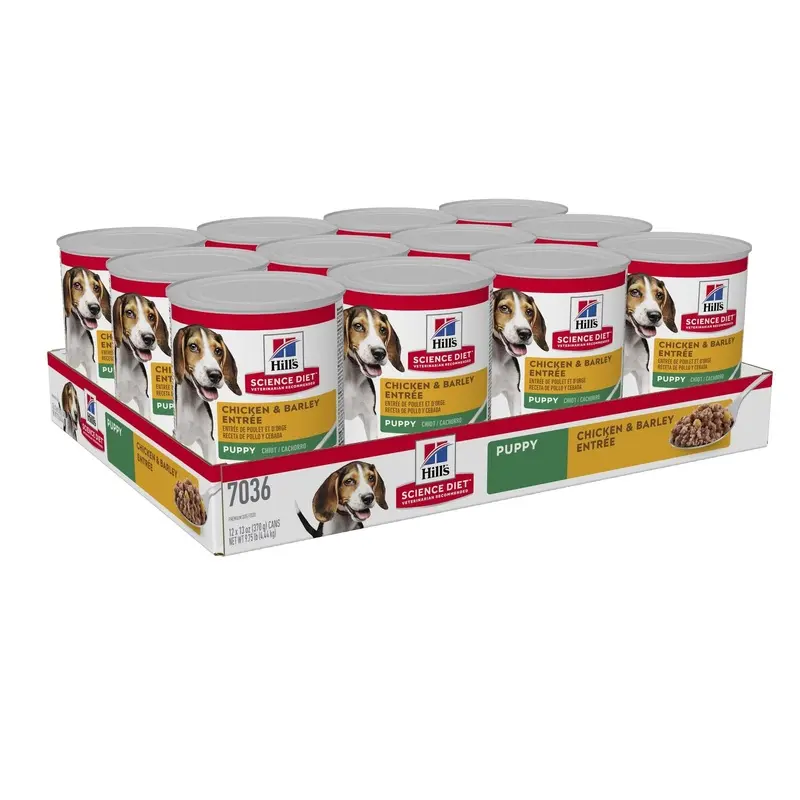 Hills Science Diet Puppy Chicken and Barley Entree Canned Dog Food 370g x 12 :->>