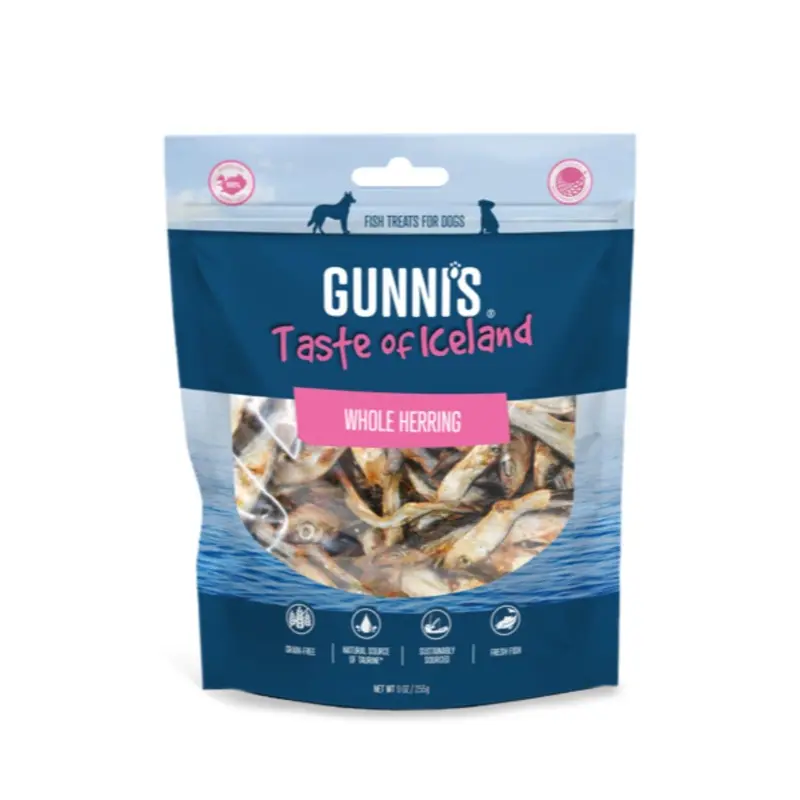 Gunnis Taste of Iceland Whole Herring Dog Treats 225g :->>
