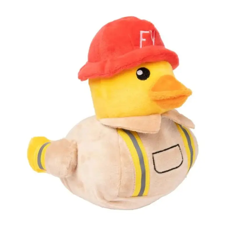 FuzzYard Waddle Squad-dle Firequacker Plush Dog Toy :->>