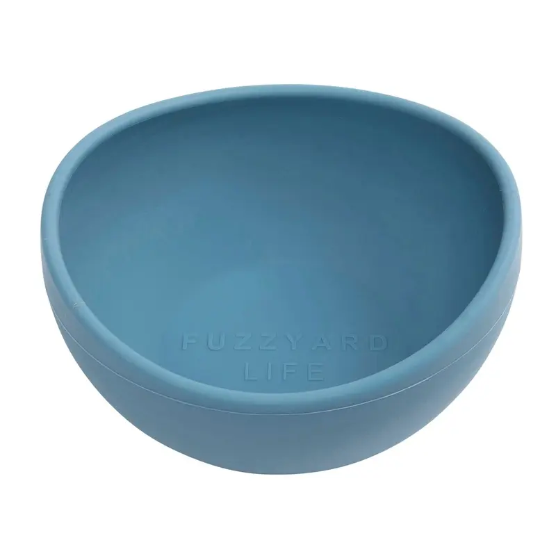 FuzzYard Life Silicone Dog Bowl French Blue Medium
