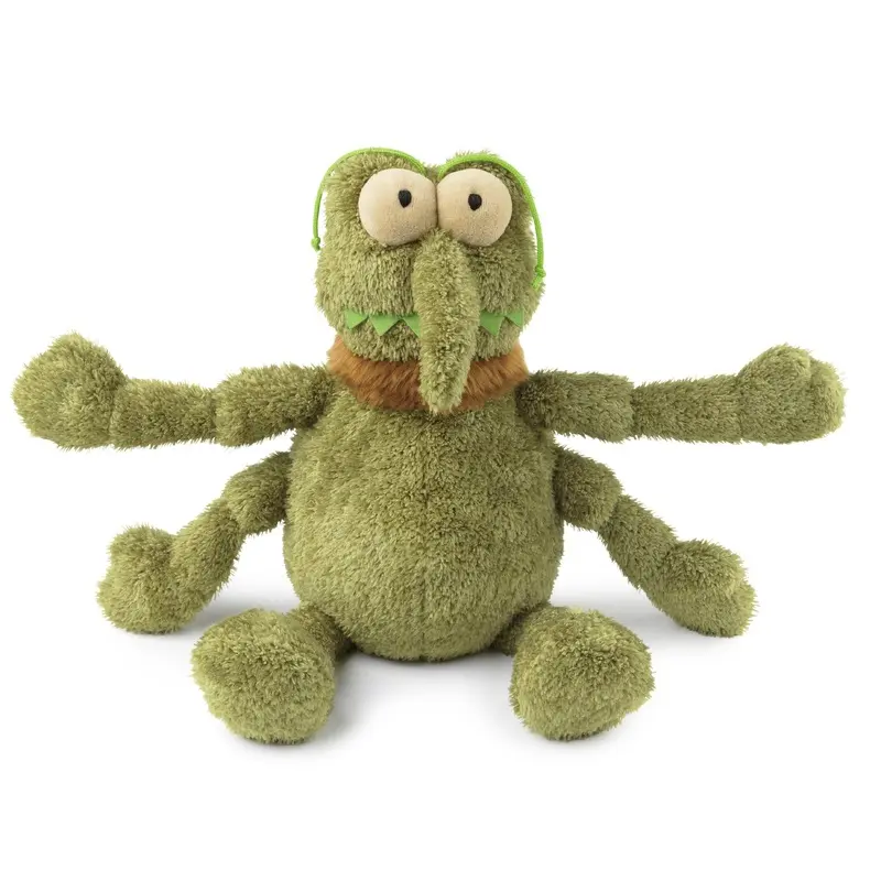 FuzzYard Dog Toy Scratchy Green Flea Large :->>