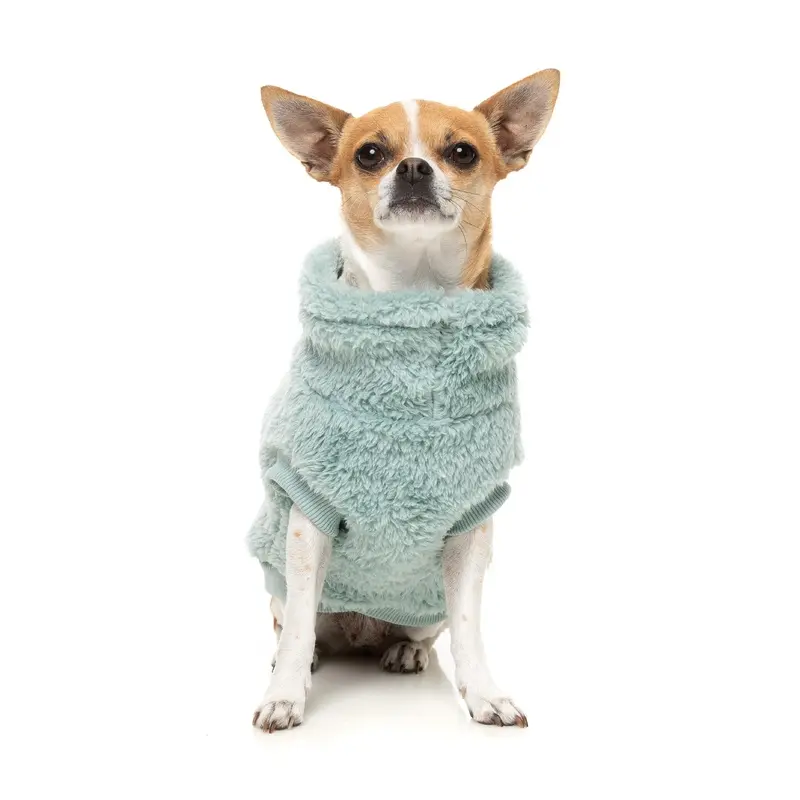 FuzzYard Dog Apparel Turtle Teddy 25 Sweater Arctic Blue Size 2 ^+^