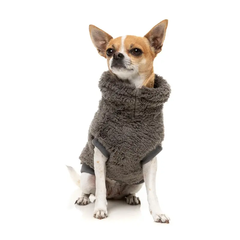FuzzYard Dog Apparel Turtle Teddy 25 Sweater Gunmetal Grey Size 1 ^+^