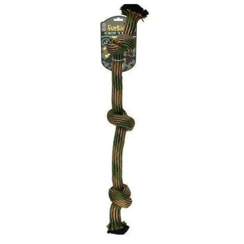 FurKidz Ruff n Tuff Triple Knot Rope Medium Dog Toy
