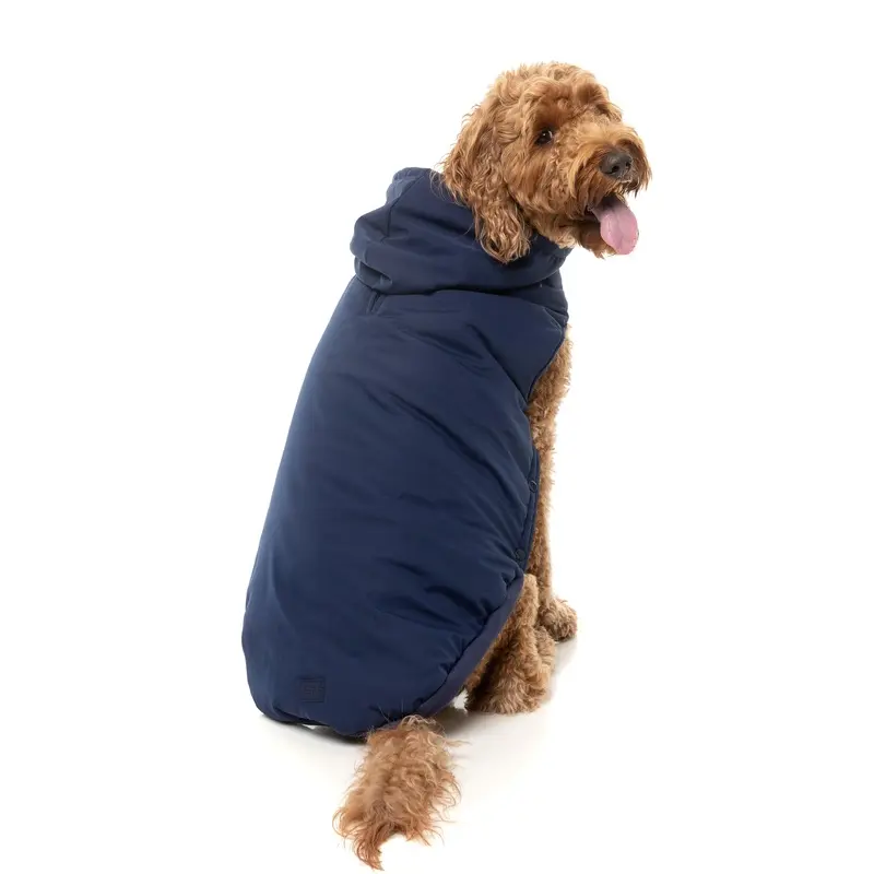 FuzzYard Dog Apparel Essential Padded Hooded Jacket Navy Size 7 ^+^