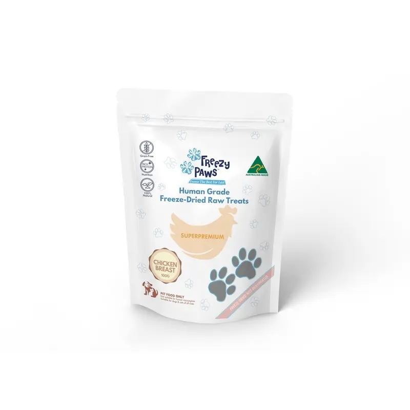 Freezy Paws Freeze Dried Chicken Breast Dog and Cat Treats 100g :->>