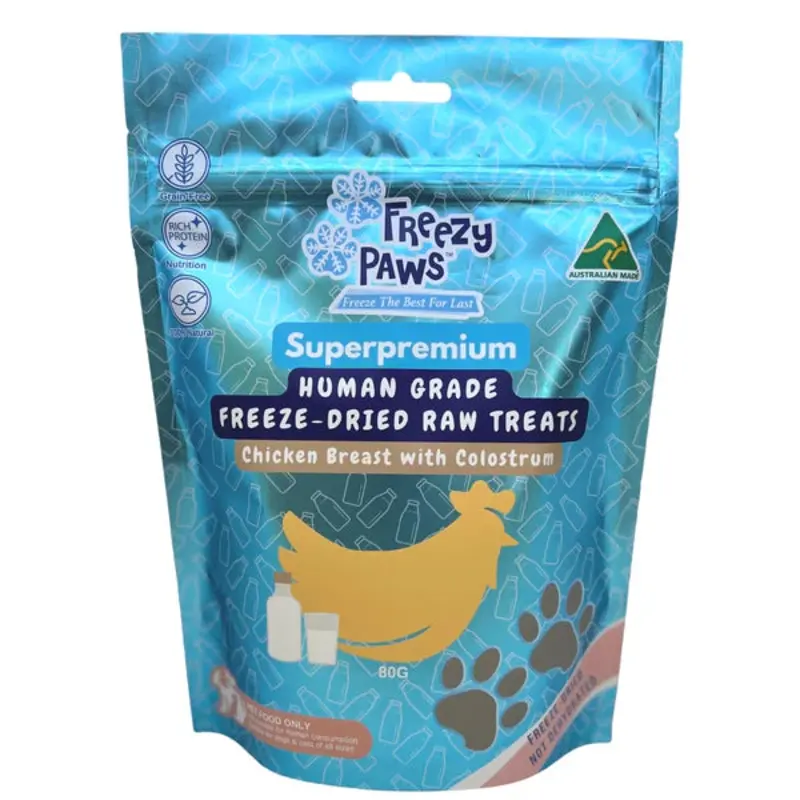 Freezy Paws Freeze Dried Chicken Breast with Colostrum Dog and Cat Treats 80g :->>