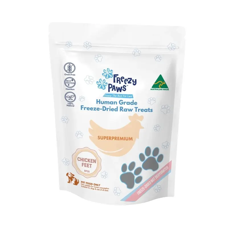 Freezy Paws Freeze Dried Chicken Feet Dog Treats 5 Pack :->>