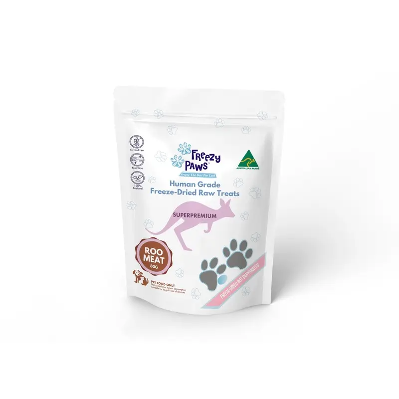 Freezy Paws Freeze Dried Kangaroo Meat Dog and Cat Treats 80g :->>