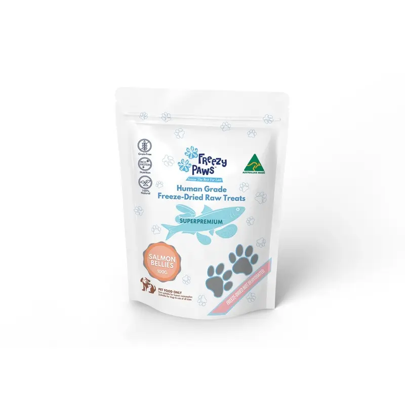 Freezy Paws Freeze Dried Salmon Bellies Dog and Cat Treats 100g :->>