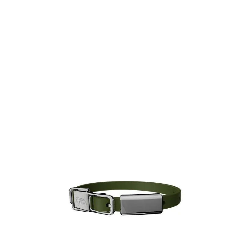 frank green Khaki Dog Collar and Tag Small