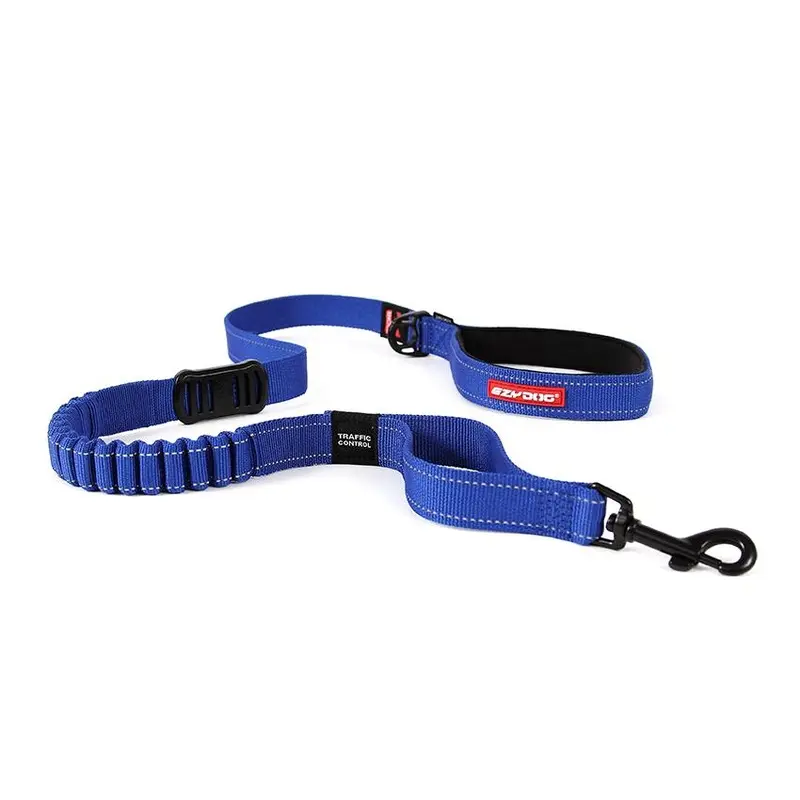 EzyDog Zero Shock Dog Lead Blue Large 48inch