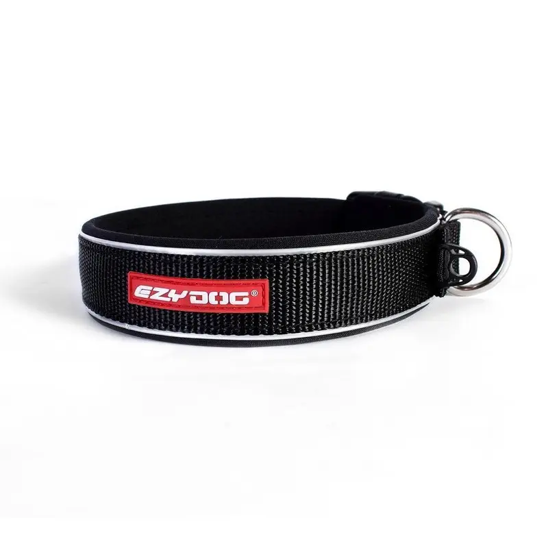 EzyDog Classic Neoprene Dog Collar Black Extra Large