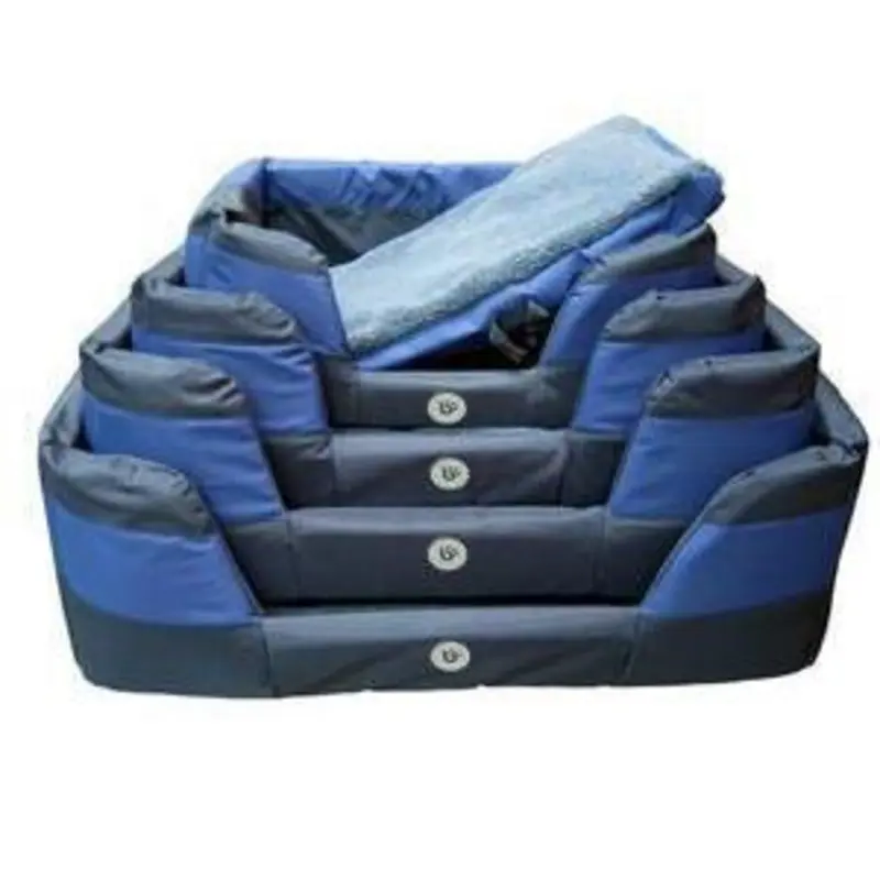 Bono Fido Stay Dry Basket Dog Bed Blue Large