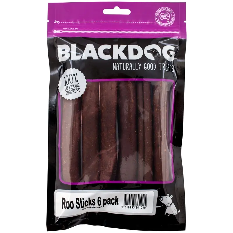Blackdog Kangaroo Sticks Dog Treats 6 Pack