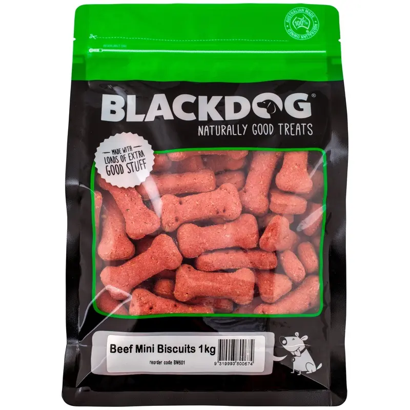 Blackdog Mini Beef Dog Biscuits 1kg :->>