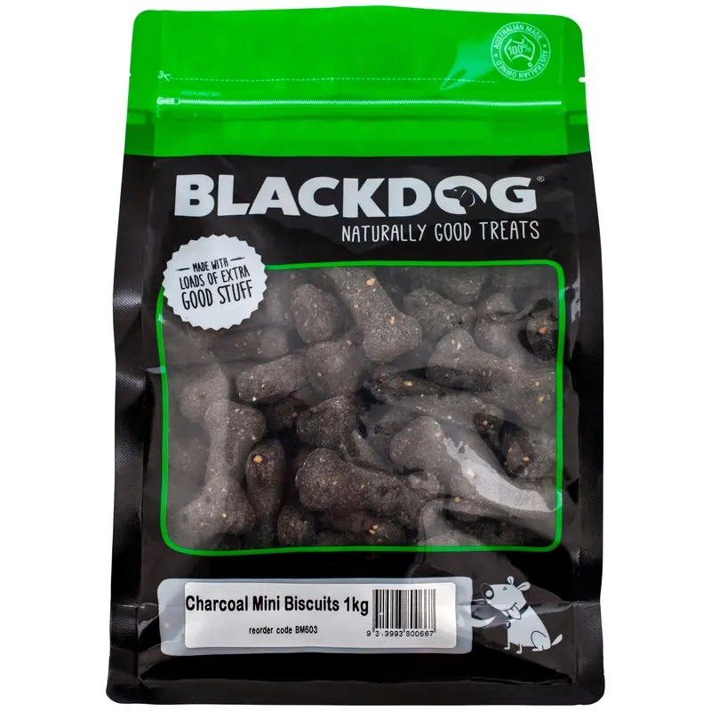 Blackdog Mini Charcoal Dog Biscuits 1kg :->>