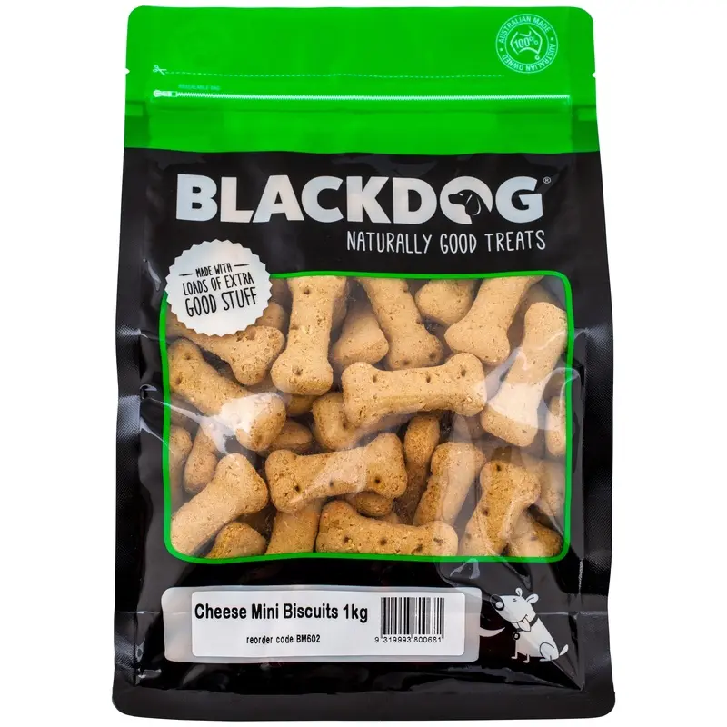 Blackdog Mini Cheese Dog Biscuits 1kg :->>