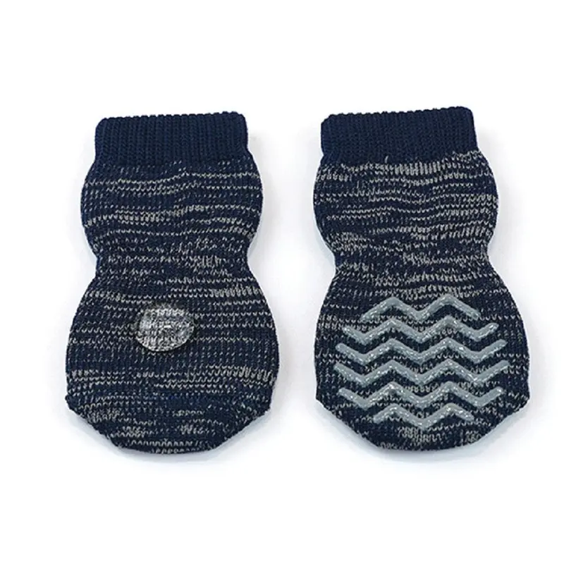 ZeeZ Hydrophobic Non-Slip Pet Socks Navy Large :->>