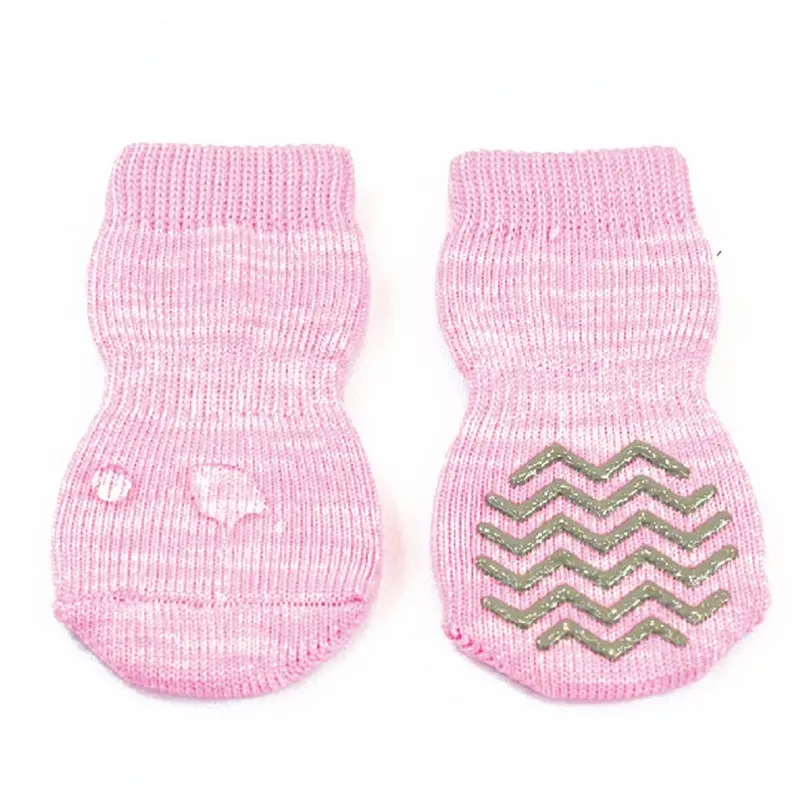 ZeeZ Hydrophobic Non-Slip Pet Socks Pink 3 Extra Large :->>