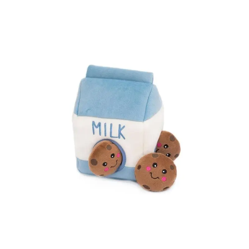 Zippy Paws Milk and Cookies Burrow Dog Toy :->>