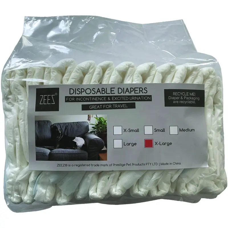 ZeeZ Disposable Dog Diaper Extra Large 12 Pack :->>