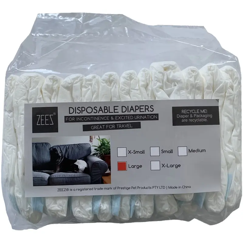 ZeeZ Disposable Dog Diaper Large 12 Pack :->>