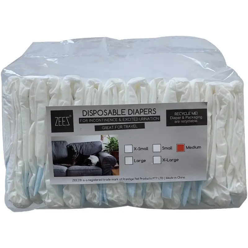 ZeeZ Disposable Dog Diaper Medium 12 Pack :->>