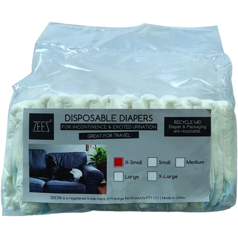 ZeeZ Disposable Dog Diapers Extra Small 12 Pack :->>