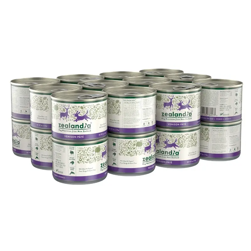 Zealandia Venison Pate Adult Dog Wet Food 170g x24 :->>