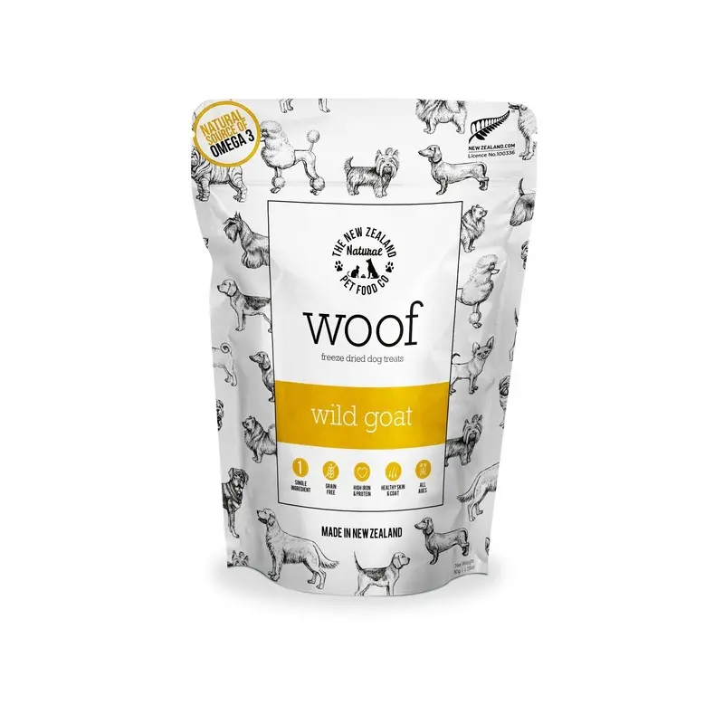 Woof Freeze Dried Dog Treats Wild Goat 50g