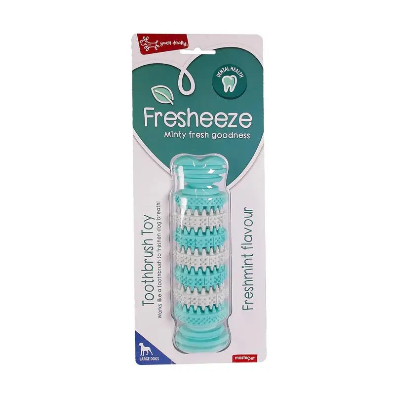 Yours Droolly Fresheeze Dental Bone Rotate Dog Toy Large