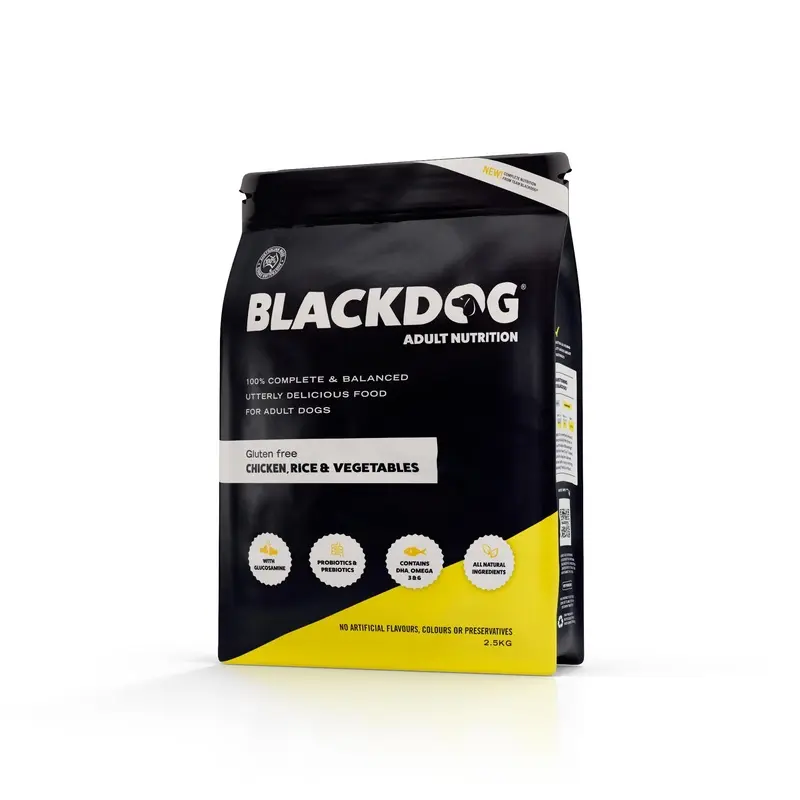 Blackdog Chicken Rice and Vegetables Adult Dry Dog Food 2.5kg :->>