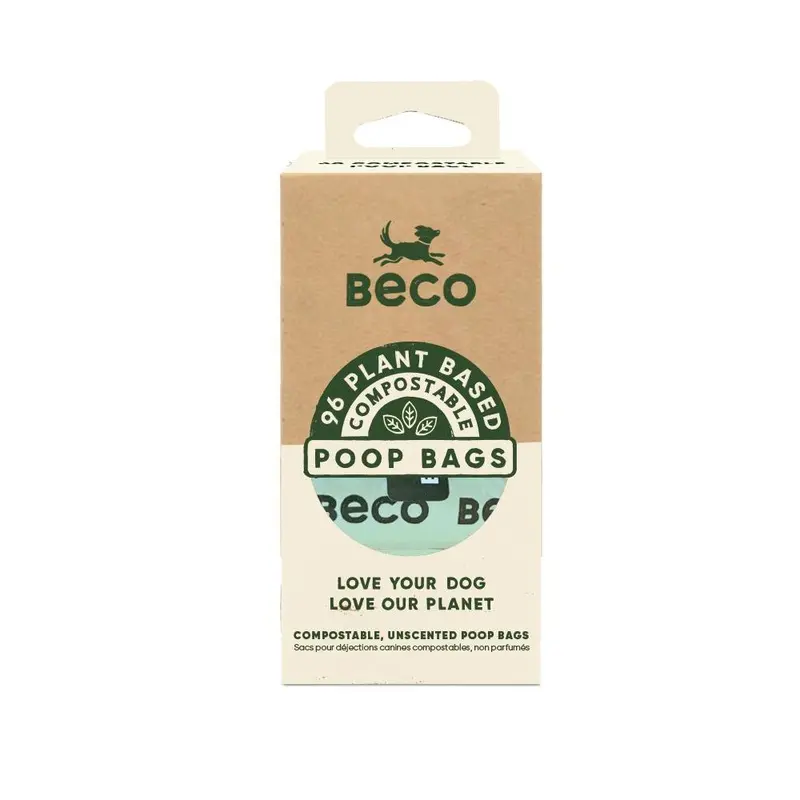 Beco Eco-Friendly Compostable Dog Poop Bags 96pk :->>