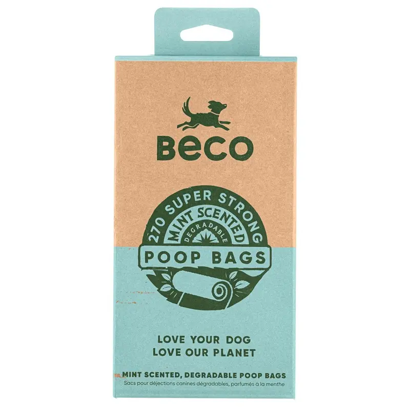 Beco Eco-Friendly Degradable Mint Scented Dog Poop Bags 270pk :->>