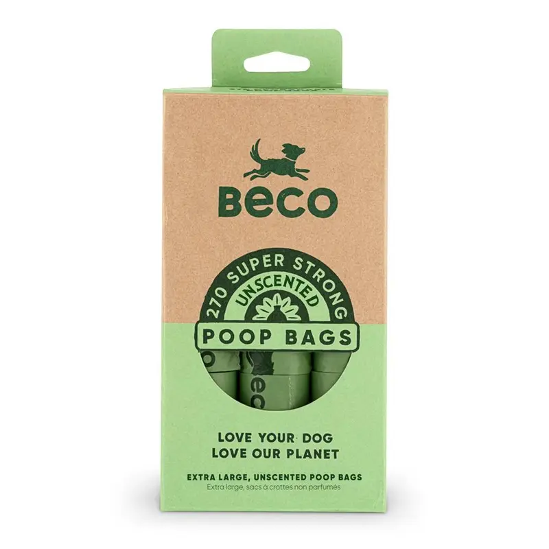 Beco Super Strong Unscented Degradable Dog Poop Bags 270pk :->>
