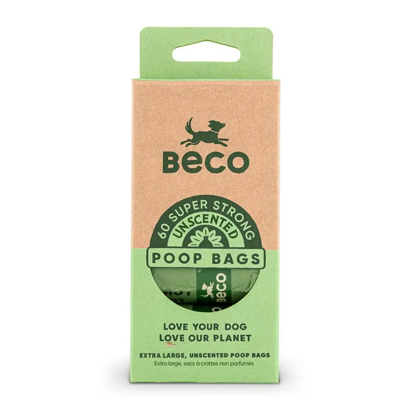 Beco Super Strong Unscented Dog Poop Bags 60pk :->>