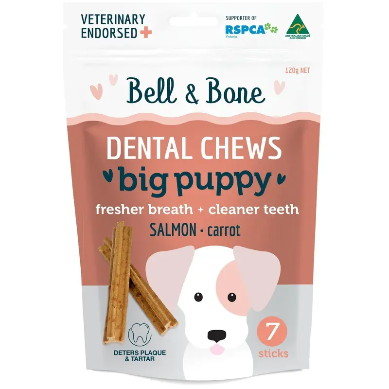 Bell and Bone Dental Sticks Salmon for Big Puppies 120g :->>