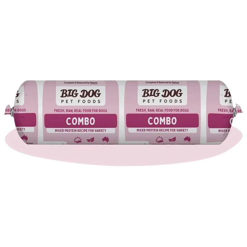 Big Dog BARF Combo Raw Dog Food Roll 2kg (Frozen)