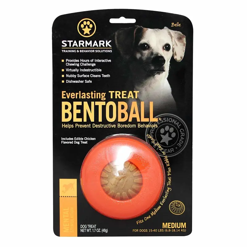Starmark Everlasting Treat Bento Ball Dog Toy Medium :->>