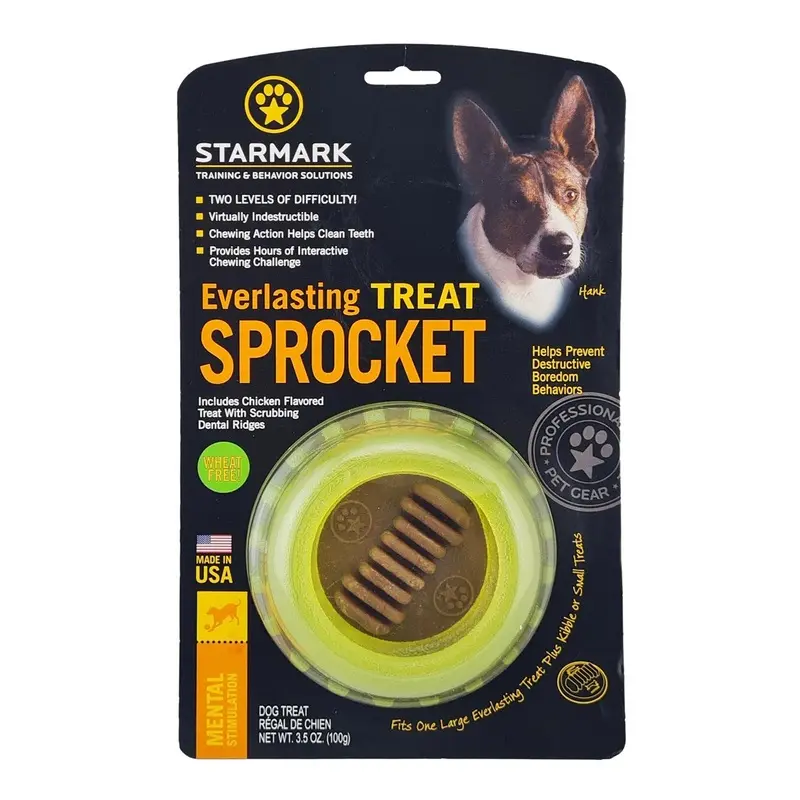 Starmark Everlasting Treat Sprocket Ball Dog Toy Large :->>