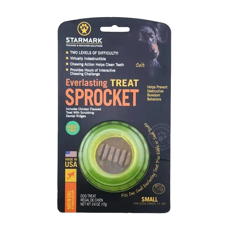 Starmark Everlasting Treat Sprocket Ball Dog Toy Small :->>