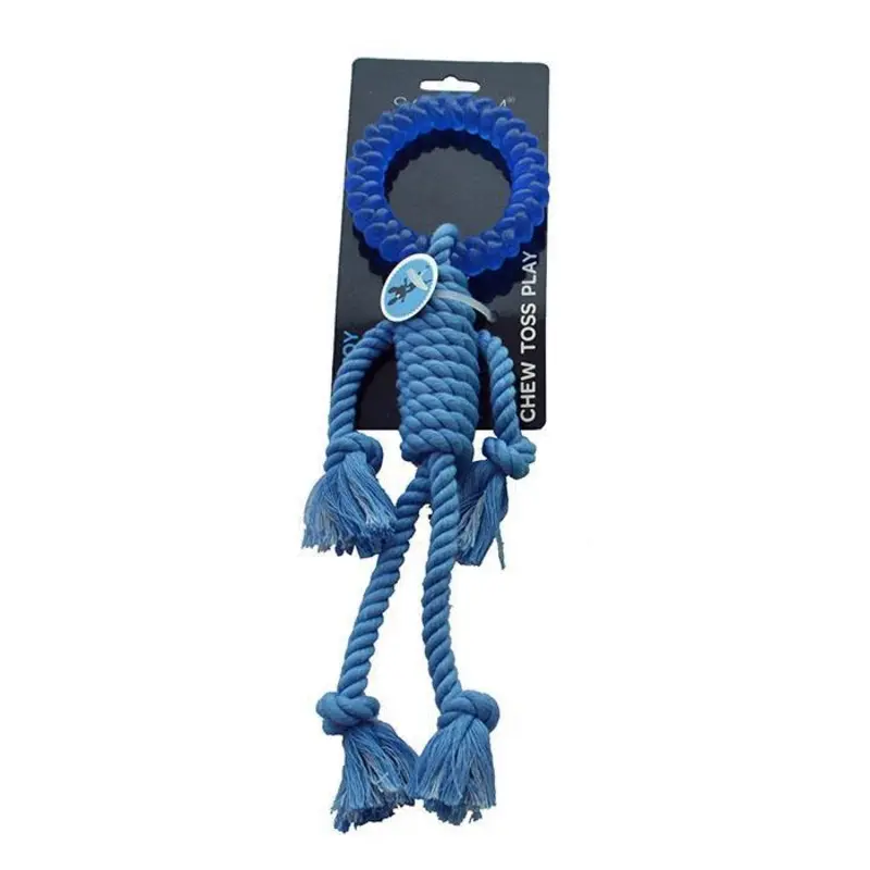 Scream Rope Man Blue Dog Toy :->>