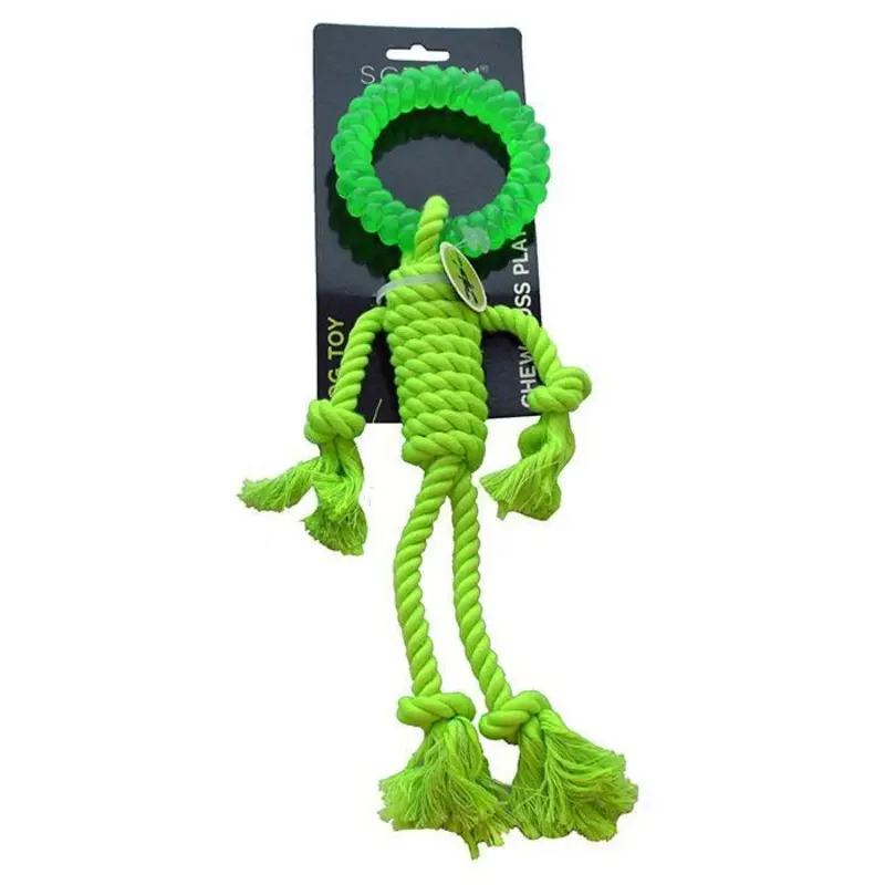 Scream Rope Man Green Dog Toy :->>