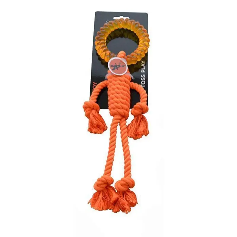 Scream Rope Man Orange Dog Toy :->>