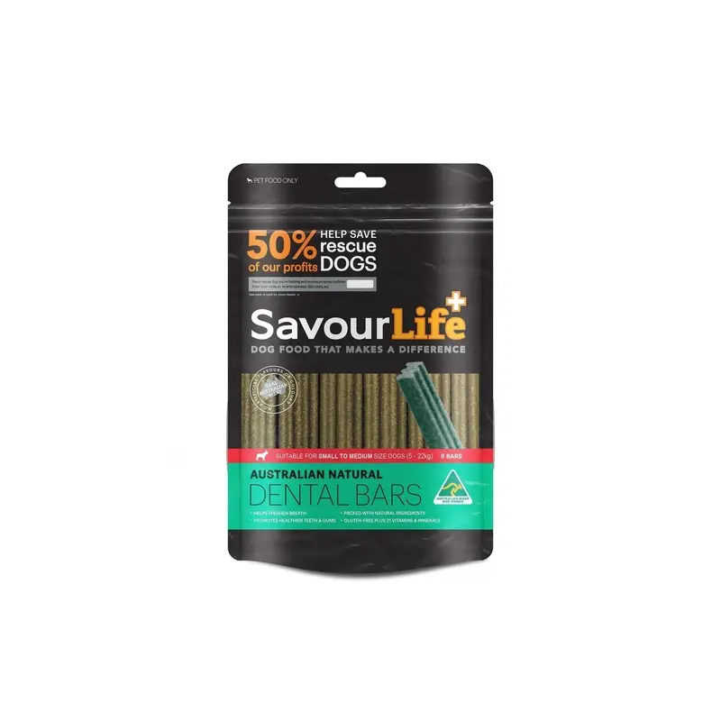 SavourLife Australian Natural Dental Bars Small to Medium Dog Treats :->>